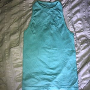 High neck aqua lululemon tank